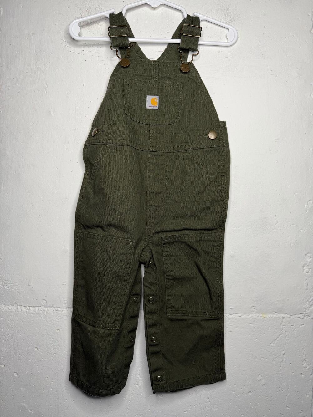 Carhartt 12 Month Overall Bibs Green EUC